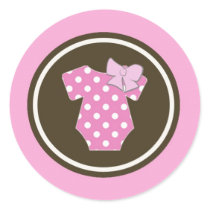 Pink Onesie Stickers - Perfect for gender reveals