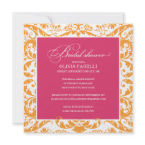 PINK & ORANGE SHOWER | BRIDAL SHOWER INVITE
