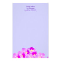 Pink Orchid Bouquet stationery