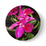 Pink Orchid Corsage Button