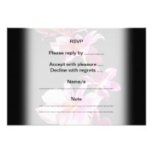 Pink Orchid. Custom Invitation