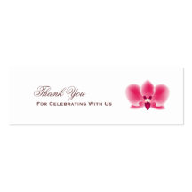 Pink Orchid Favour Tag Business Card Templates