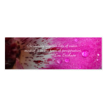 Pink Orchid Garden Sayings Bookmarks Business Card Templates