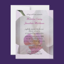 Pink Orchid Wedding Invitation