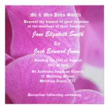 Pink Orchid Wedding Invitations