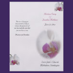 Pink Orchid Wedding Program flyers