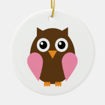 Pink Owl Ornaments