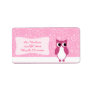 Pink Owl with Retro Circles