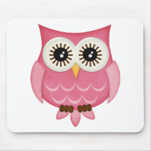 Pink Owls Mousepad