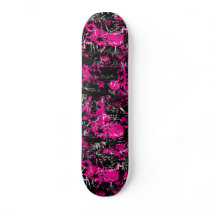 Pink Paint Splatter Custom Skate Board