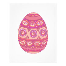 Pink Painted Eggs Personalized Invitations
