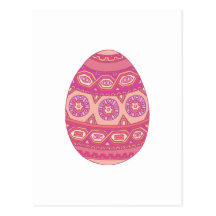 Pink Painted Eggs Postcards