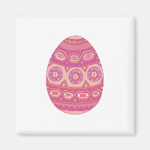 Pink Painted Eggs Refrigerator Magnet