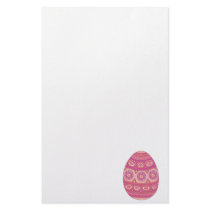 Pink Painted Eggs Stationery Paper