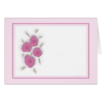Pink Painted Flowers Cards