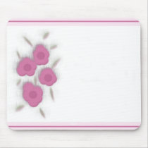Pink Painted Flowers Mousepad