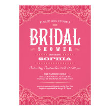 Pink Paisley Cowgirl Bridal Shower Invitations