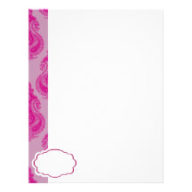 Pink paisley customizable name letterhead