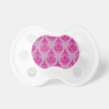 Pink paisley customizable name pacifiers