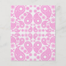 Pink Paisley. Full Color Flyer