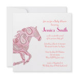 Pink Paisley Horse Baby Shower