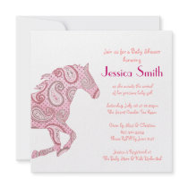 Pink Paisley Horse Baby Shower