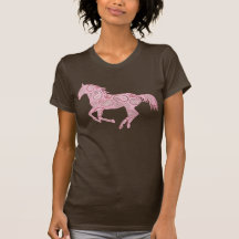 Pink Paisley Horse T-shirts