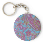 Pink Paisley Keychain