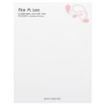 Pink Paisley Customized Letterhead