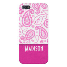 Pink Paisley Pattern iPhone 5 Cases