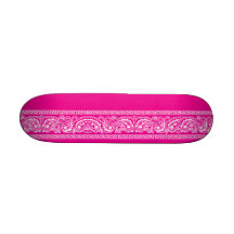 Pink Paisley Skateboard Mini