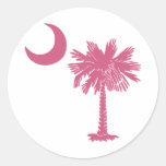 Pink Palmetto Moon Sticker