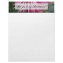 Pink Paper Daisy Letterhead