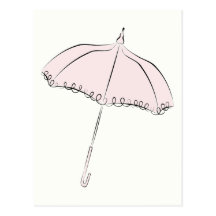 Pink Parasol Post Card