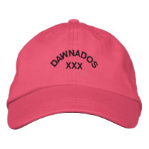 Pink Party Hat Embroidered Hat