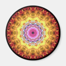 Pink Passion  kaleidoscope Fridge Magnets