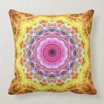 Pink Passion  kaleidoscope Throw Pillow