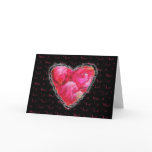 Pink Pastel Petal Heart Valentine Love Romance Card