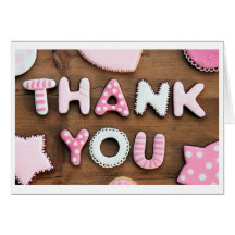 Pink Patch Thank You Cards