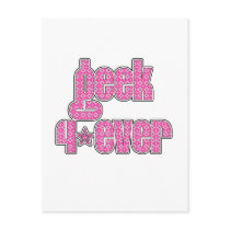 Pink Pattern Geek 4ever Post Cards