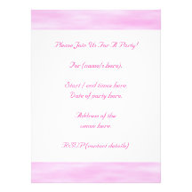 Pink pattern. Soft waves, clouds. Personalized Announcement