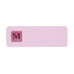 Pink Patterned Image, with Custom Monogram Letter Labels