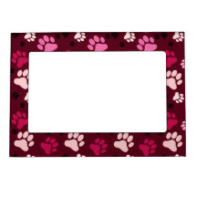 Pink Paw Print Magnetic Photo Frame