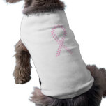 Pink Pawprint Ribbon Doggie T Shirt