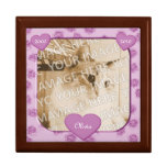 Pink Paws and Hearts Pet Memorial Keepsake Box