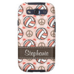 Pink Peace Love Volleyball Galaxy S3 Case