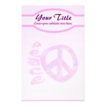 Pink Peace Stationery