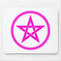pink pentacle mouse pad