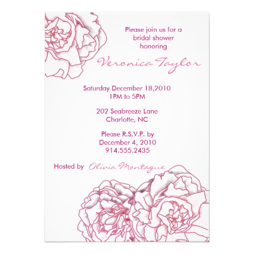 Pink Peony Bridal Shower Invitation