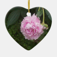 Pink Peony Christmas Ornaments